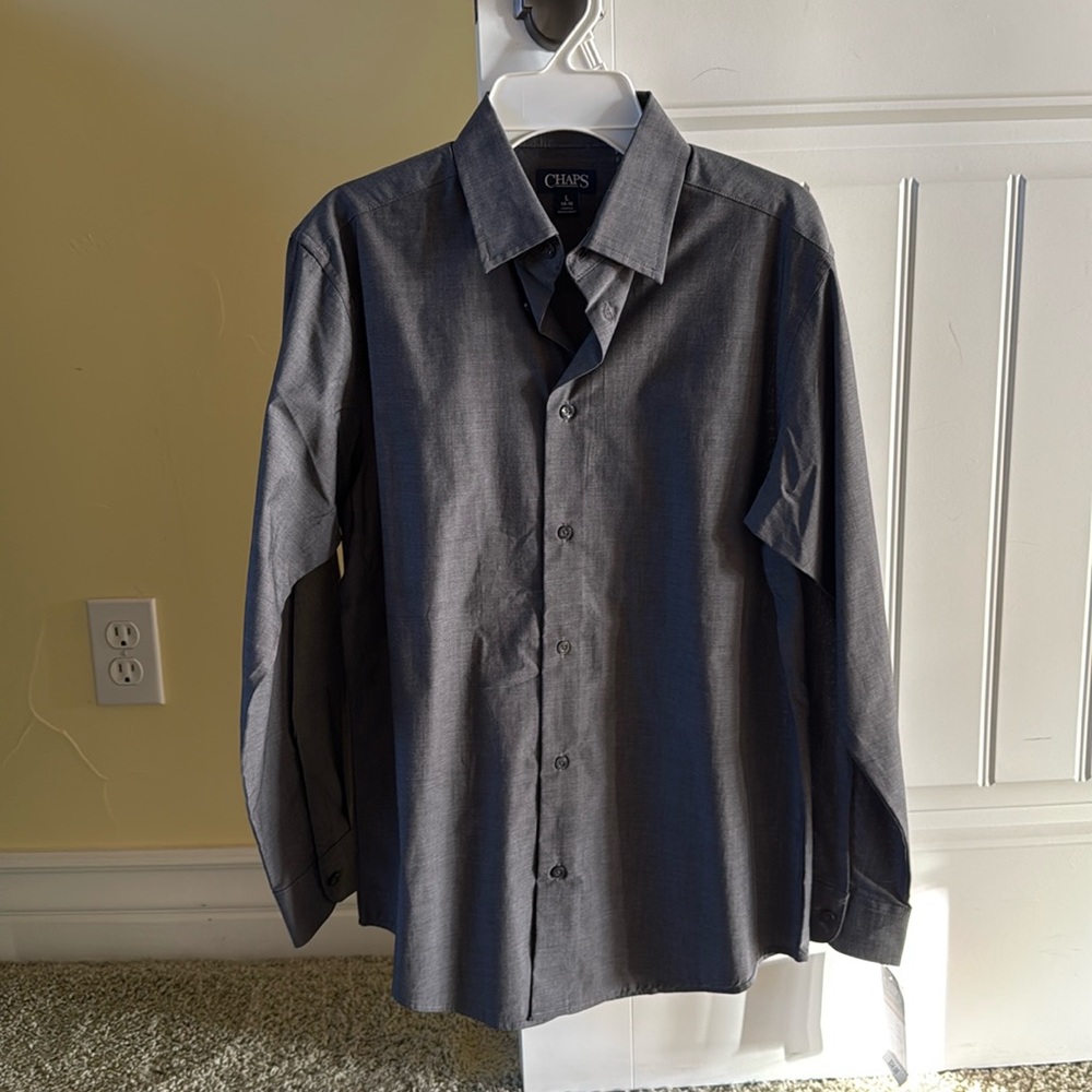 Chaps Boys Grey Dress Shirt